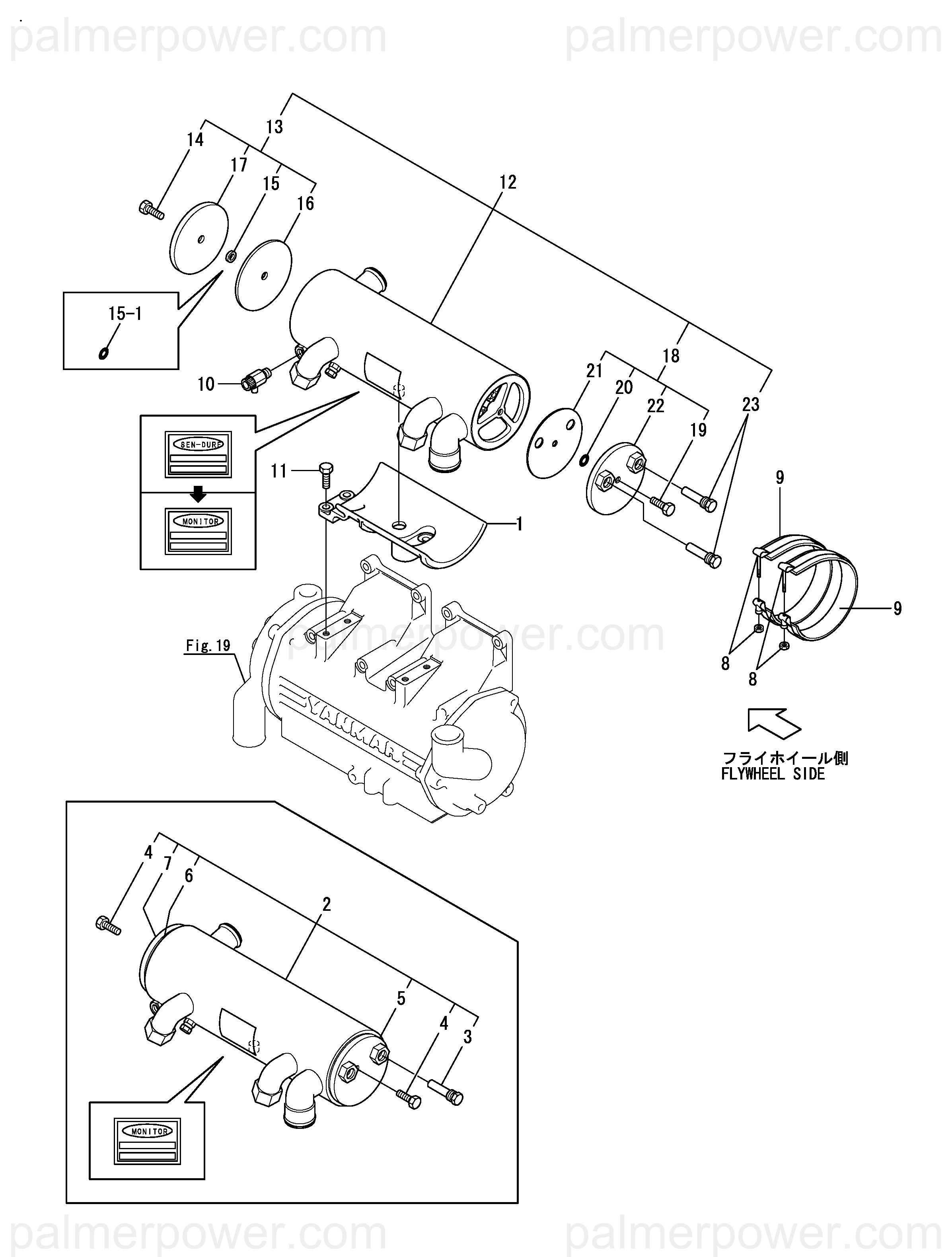 YANMAR 119175-33380 Gasket, 4 Inch | PalmerPower