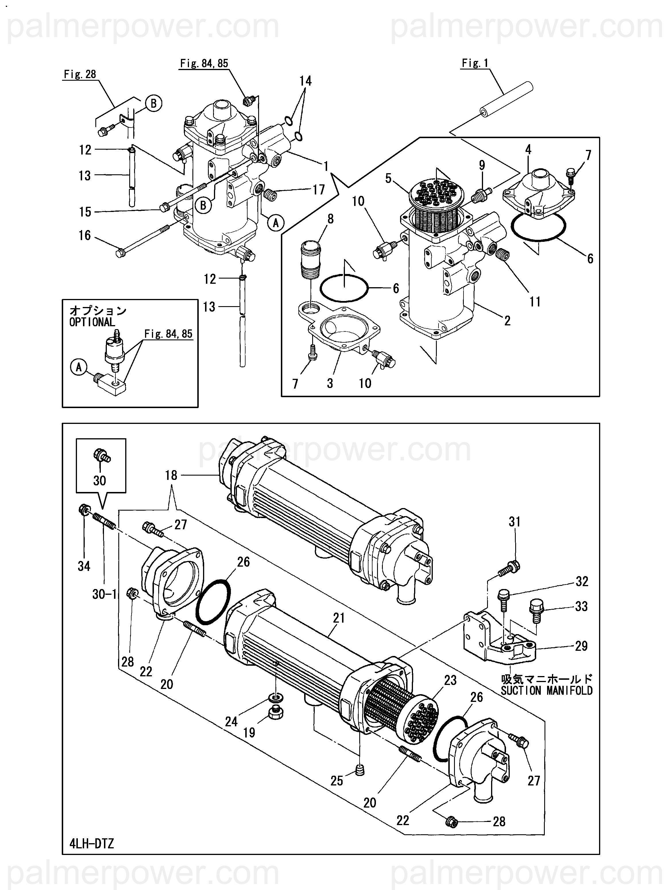 YANMAR 119182-33000 Cooler Assy, Oil | PalmerPower