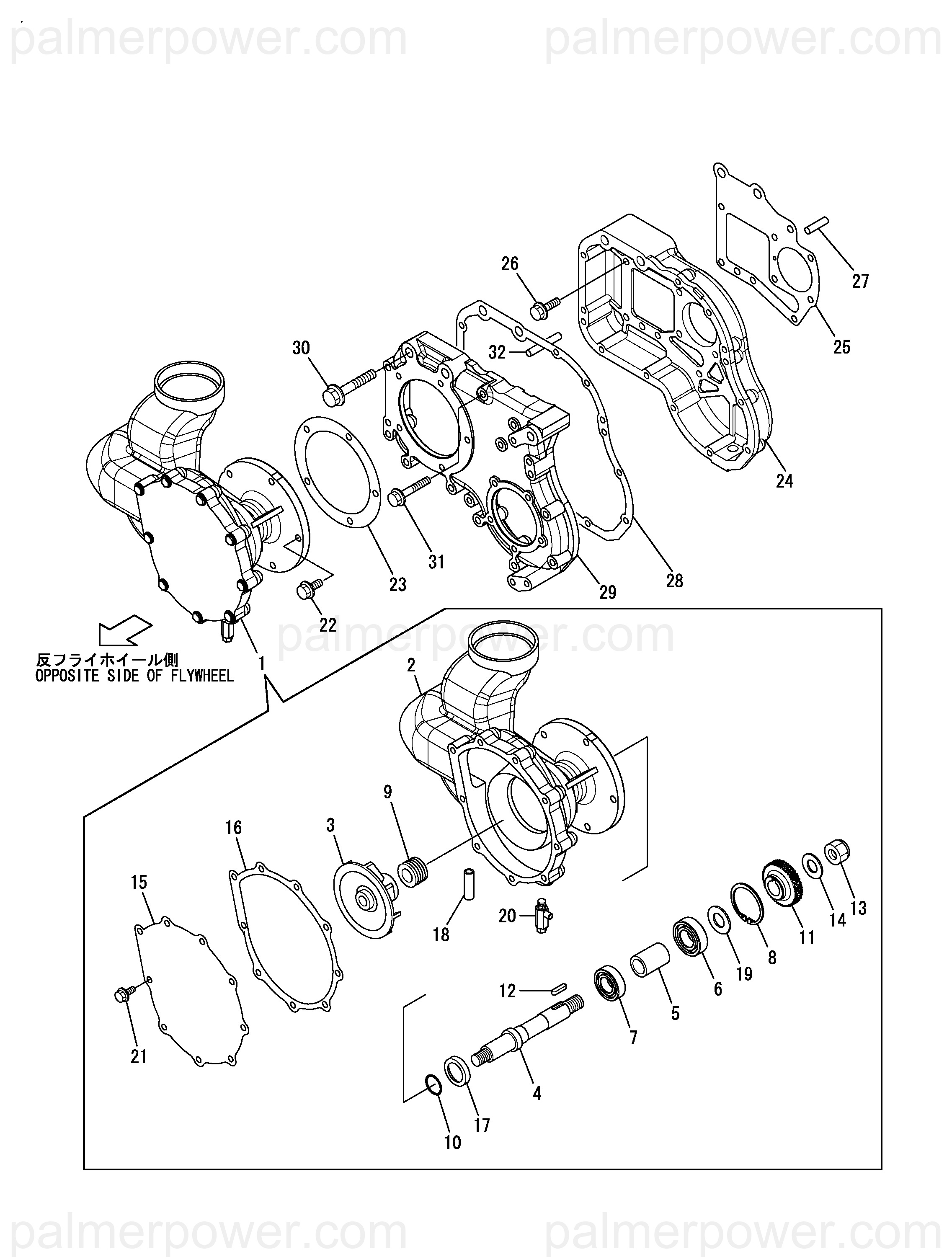 rページ YANMAR 148660-43120 Gasket, Water Pump | PalmerPower