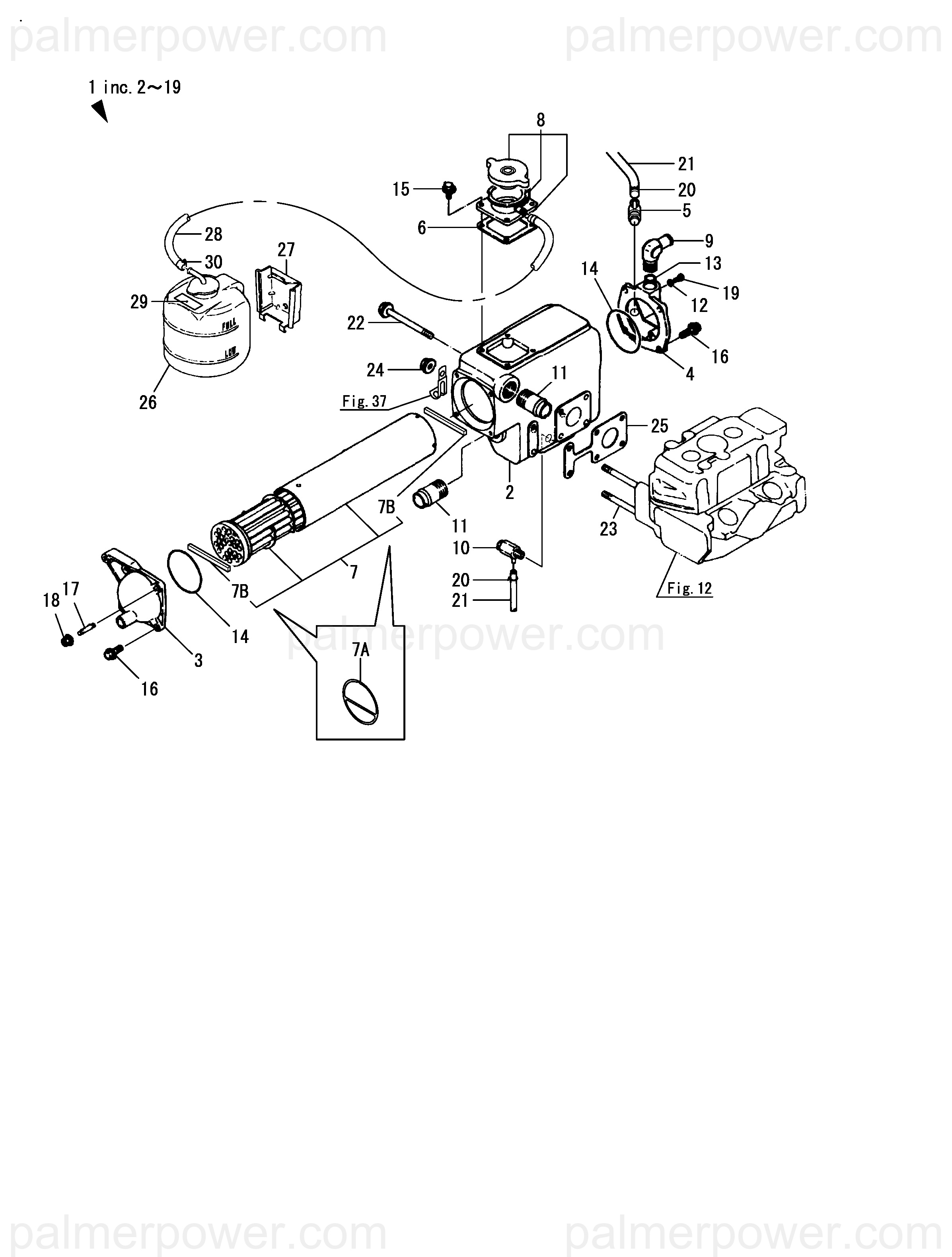 L' Rcok＆9/9 YANMAR 128297-44010 Body Cooler | PalmerPower