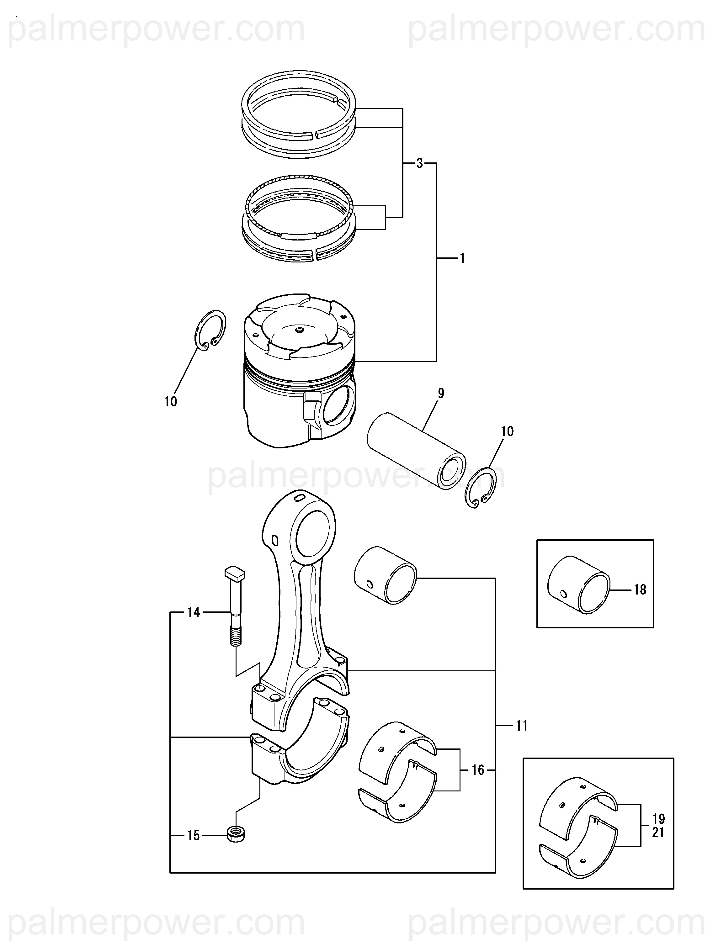 YANMAR 144679-22302 Pin Piston | PalmerPower
