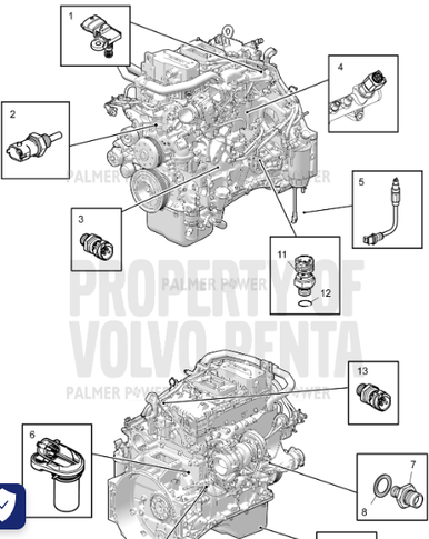 23494641 VOLVO PENTA 23494641 Sensor | PalmerPower