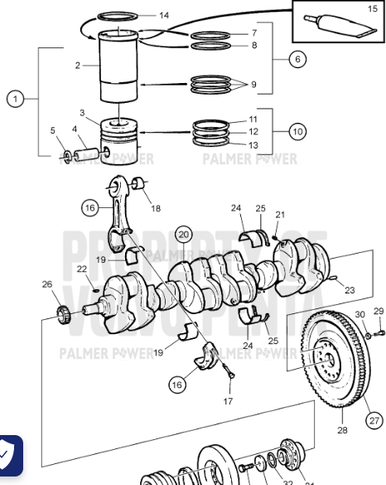 VOLVO PENTA 270796 Big-End Bearing Kit | PalmerPower