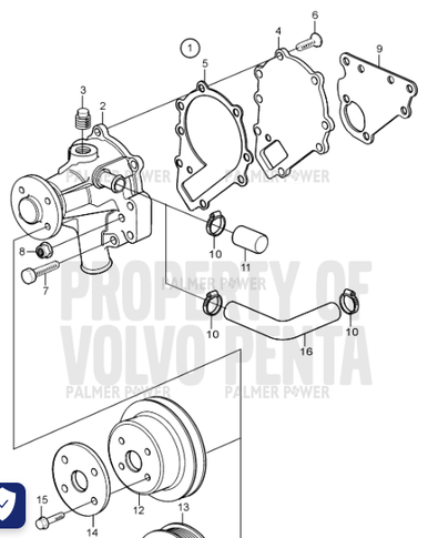 VOLVO PENTA 3584240 Hose | PalmerPower