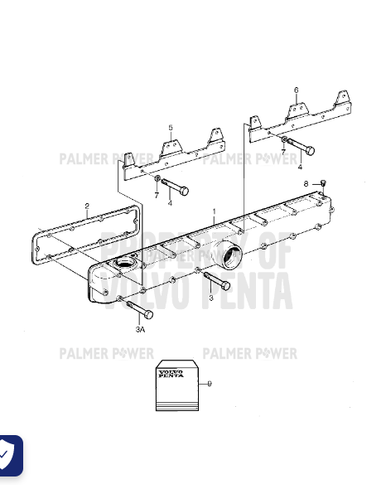 VOLVO PENTA 3829433 Intake Gasket | PalmerPower