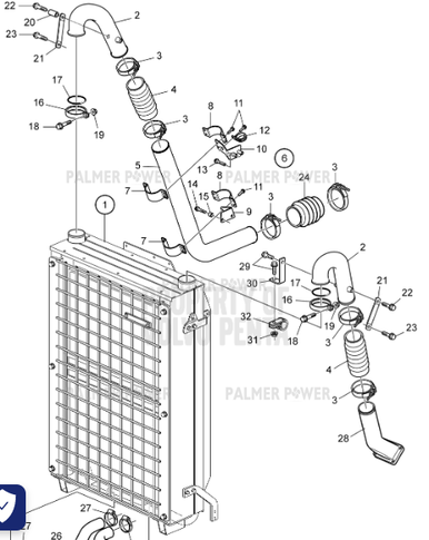 VOLVO PENTA 3886478 Radiator Hose | PalmerPower