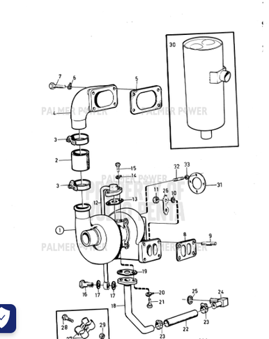 VOLVO PENTA 424888 Gasket | Inlet And Exhaust Manifold | PalmerPower