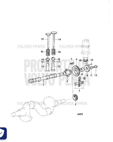 VOLVO PENTA 460181 Valve Spring Washer | PalmerPower