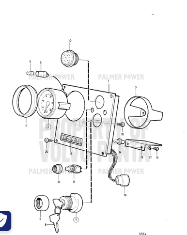 VOLVO PENTA 828648 Cable Kit | PalmerPower