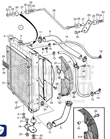 VOLVO PENTA 848371 Radiator Hose | PalmerPower