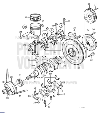 VOLVO PENTA 876685 Big-End Bearing Kit | PalmerPower
