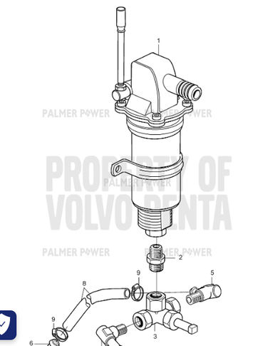 VOLVO PENTA 966863 Hose Nipple | PalmerPower