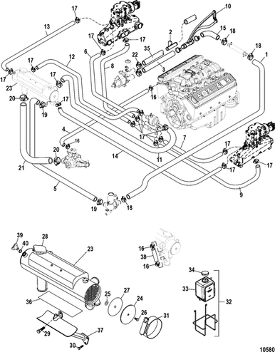 MERCURY 864543 Hose Heat Exchanger To Port Elbow | PalmerPower