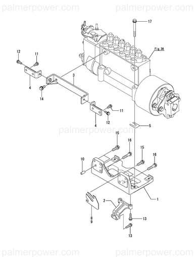 YANMAR 127698-54050 Bracket - Palmer Power