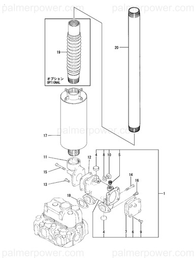 YANMAR 120445-13280 Silencer - Palmer Power