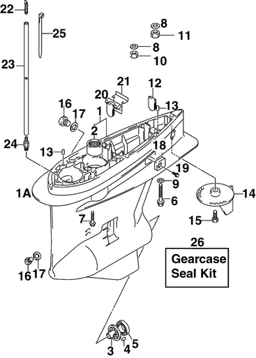 WSM Gasket, Base Johnson / Evinrude 9.9 - 15 Hp Cross Flow '81-'07, 515 WSM Gasket, Base Johnson / Evinrude 9.9 - 15 Hp Cross Flow '81-'07, 515