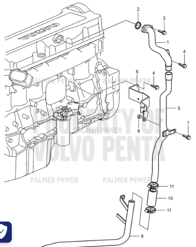VOLVO PENTA 20397944 Pipe | PalmerPower