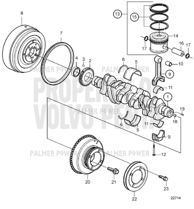 VOLVO PENTA 20799587 Flange Screw | PalmerPower