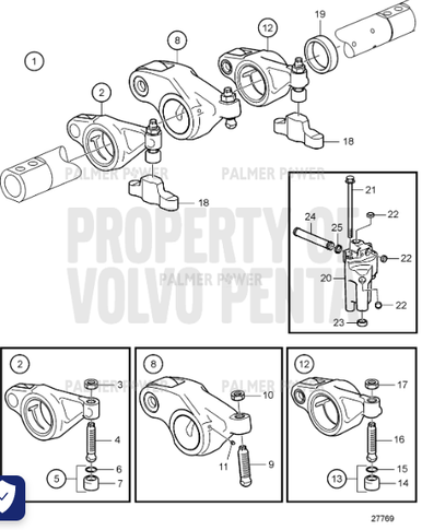 VOLVO PENTA 21266310 Rocker Arm | Injector | PalmerPower 