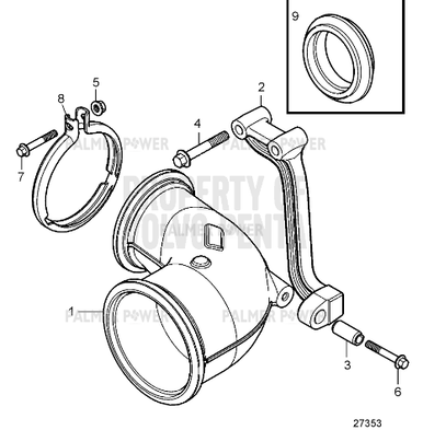 VOLVO PENTA 21308849 Exhaust Pipe | PalmerPower