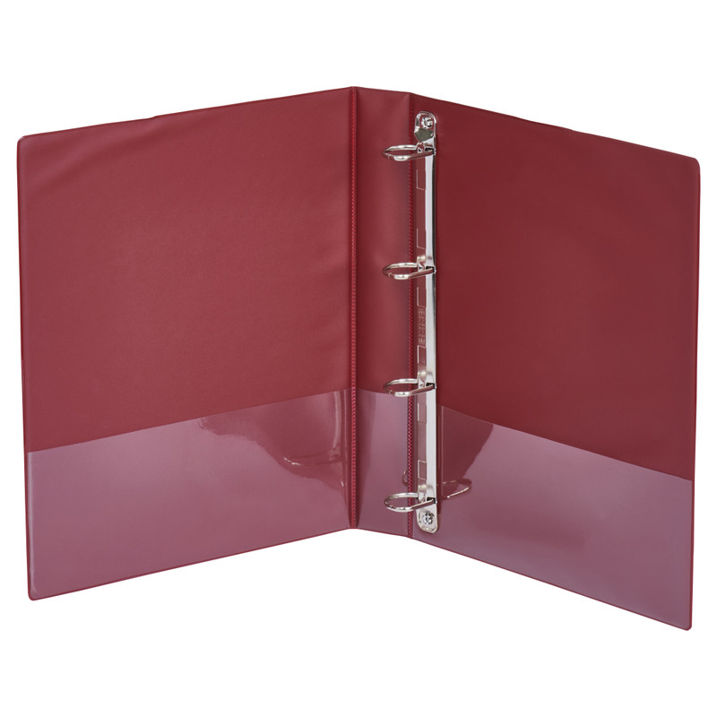 A4 4 Ring Binder 1 Inch Burgundy