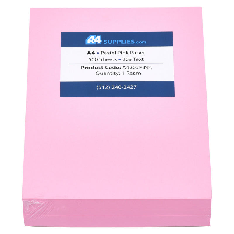 A4 20lb Pastel Pink Paper