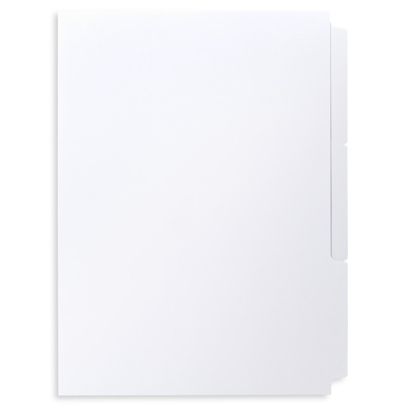 A4 3-Bank Uncoated Tab Dividers (A4 1/3 Blank Tabs, Box Of 84 Sets)