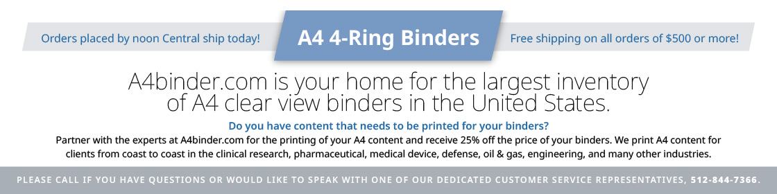 A4 4-Ring Binders  White A4 4-Ring Binders 1/2 Inch Through 4 Inch