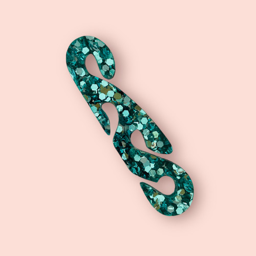 Earsaver - 'TEAL GLITTER'