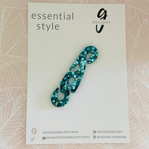 Earsaver - 'TEAL GLITTER'