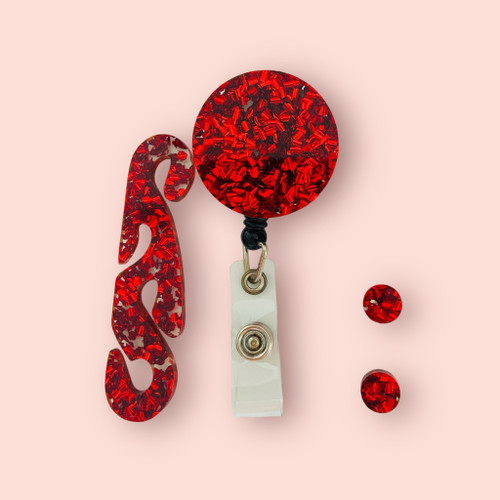 Essentials Set - Set of 3 - 'RED GLITTER'