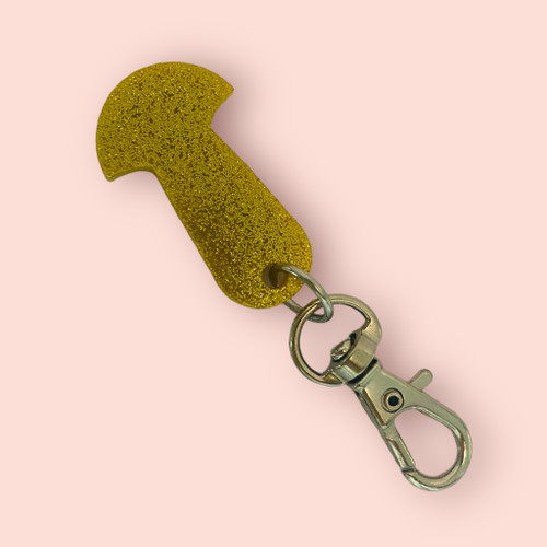 Trolley Token - 'BRIGHT YELLOW FINE GLITTER'