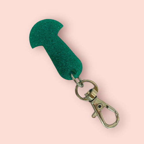 Trolley Token - 'BRIGHT GREEN FINE GLITTER'