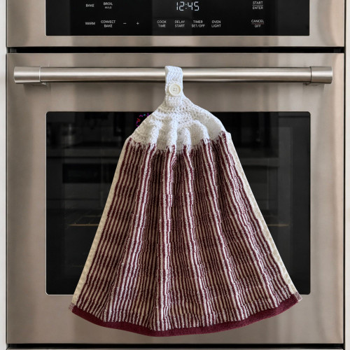Hand Towel (with Crochet Top) - (MAROON1)