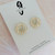 Last Pairs - MEGA Stud Earrings -  Acrylic - Circle - Tunnel White 