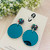 Statement Earrings - Acrylic - Plain Circle - MIRROR - Glitter Stud Top - You Choose