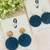Statement Earrings - Rippled Metal - Circle - Your Choice