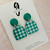 Statement Earrings - Dangle - Polymer Clay - Handmade - GINGHAM - Arches - You Choose Colour