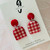 Statement Earrings - Dangle - Polymer Clay - Handmade - GINGHAM - Arches - You Choose Colour
