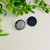Stud Earrings - Polymer Clay - Handmade - NAVY CLASSICS - Regular Size - Navy/Silver