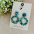 Statement Earrings - Acrylic - Hollow Organic Circle - CHUNKY GLITTER - You Choose Colour