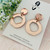 Statement Earrings - Acrylic - Hollow Organic Circle - MIRROR - You Choose Colour