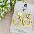 Statement Earrings - Acrylic - Hollow Organic Circle - MIRROR - You Choose Colour