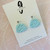 Statement Earrings - Clay - PASTEL MINT - WAVE DROPS - Ball Stud Top