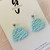 Statement Earrings - Clay - PASTEL MINT - WAVE DROPS - Ball Stud Top