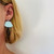 Statement Earrings - Clay - PASTEL MINT - WAVE DROPS - Ball Stud Top