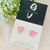 Mini Stud Earrings - Acrylic - LoveHeart - You Choose Colour