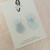 Statement Earrings - Acrylic - BLUE PEARL - You Choose Shape