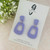 Statement Earrings - Acrylic - 'RETRO LILAC PURPLE' - Trapezoid - Matte