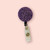 Retractable Badge Reel - Acrylic - 'FINE PURPLE GLITTER'